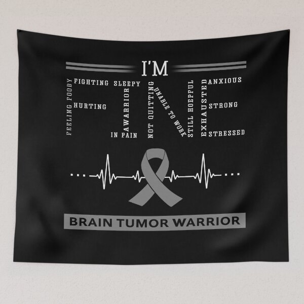 Item preview, I'm Fine Brain Tumor Warrior Support Brain Tumor Awareness Gifts designed and sold by rechardtee.