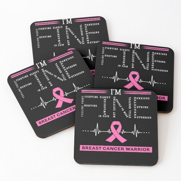 Item preview, I'm Fine Breast Cancer Warrior Support Breast Cancer Awareness Gifts designed and sold by rechardtee.