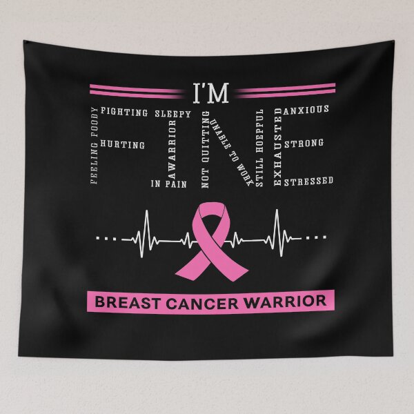 Item preview, I'm Fine Breast Cancer Warrior Support Breast Cancer Awareness Gifts designed and sold by rechardtee.