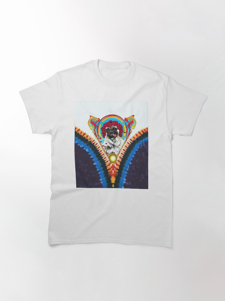 Alternate view of GRATEFUL PUG TYE DYE Classic T-Shirt
