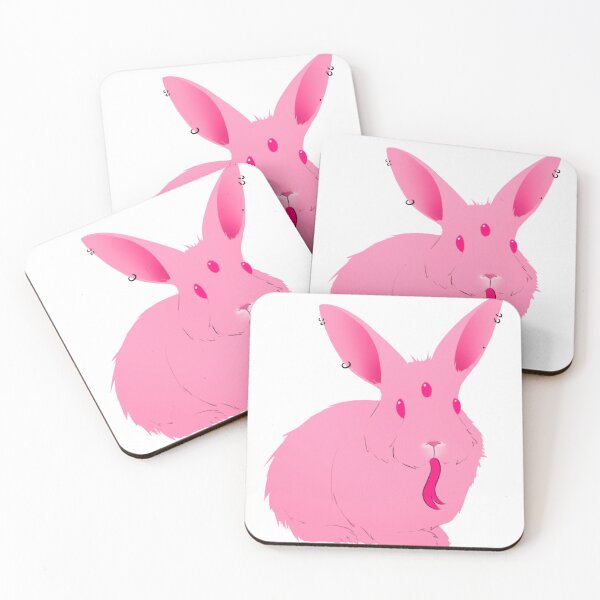 Item preview, Pink 3-eyed rabbit Halloween sticker design  designed and sold by Succucrazy.