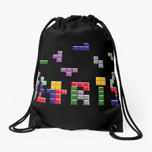 Tetris Style Drawstring Bag