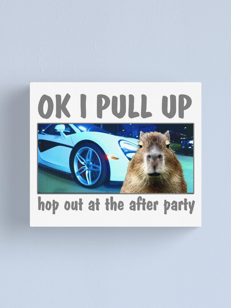 Ok I Pull Up Capybara Meme After Party Rap Song Funny LOL Comedy Design Ok I Pull Up Capybara Meme After Party Rap Song Funny LOL Comedy Design