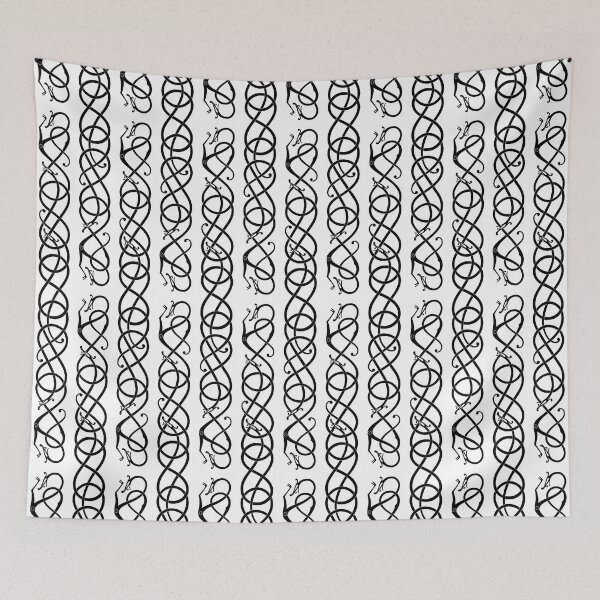 Item preview, Urnes scrollwork black with transparent background designed and sold by Odinist.