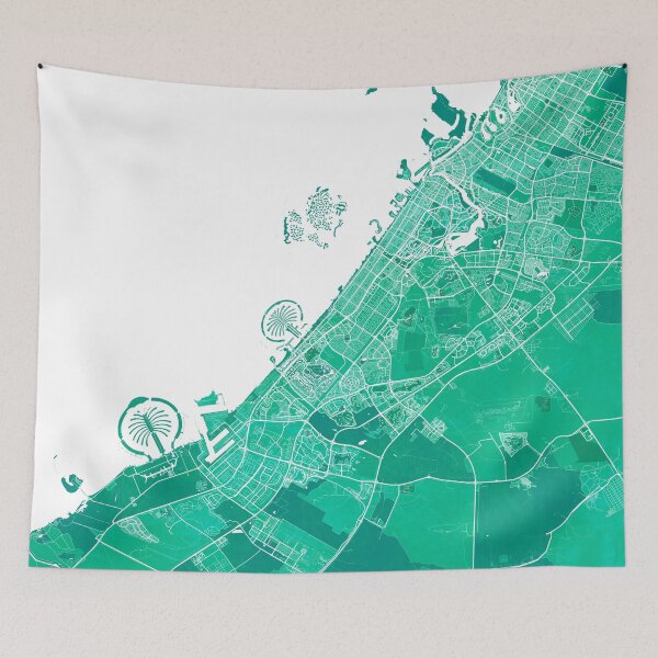 Item preview, Dubai City Map of United Arab Emirates - Watercolor designed and sold by deMAP.