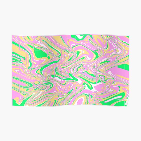 Liquid Pink Tiles Poster