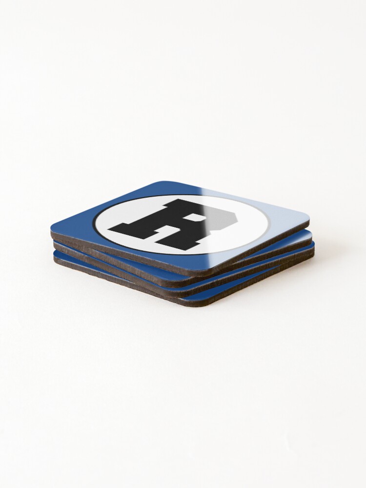 Thumbnail 4 of 5, Coasters (Set of 4), Monogram R Initial R Letter R designed and sold by jaycartoonist.