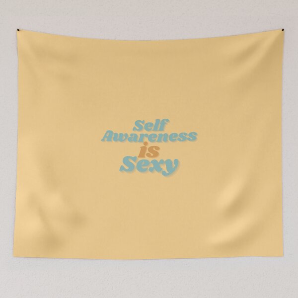 Item preview, Self Awareness is Sexy (Blue & Mustard colour) designed and sold by TherapyDesigns.