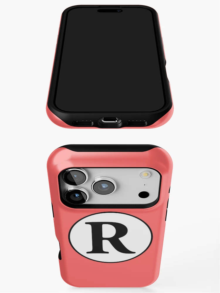 Thumbnail 3 of 4, iPhone Case, Monogram R Initial R Letter R designed and sold by jaycartoonist.