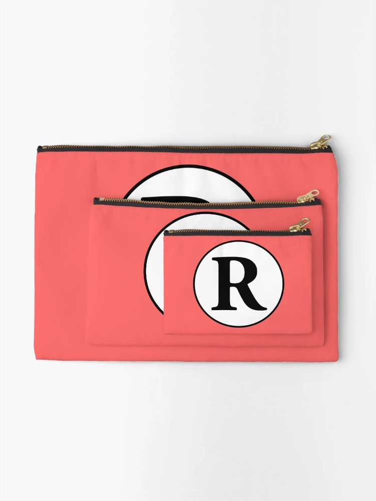 Thumbnail 2 of 4, Zipper Pouch, Monogram R Initial R Letter R designed and sold by jaycartoonist.