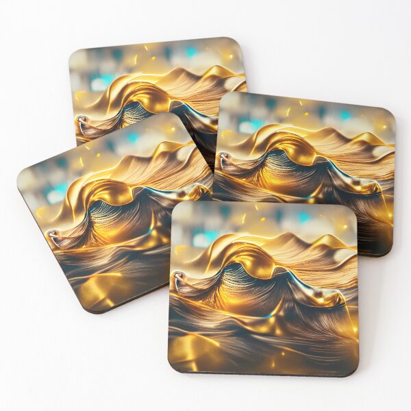 Item preview, Olas Doradas designed and sold by AbstractlyArt.