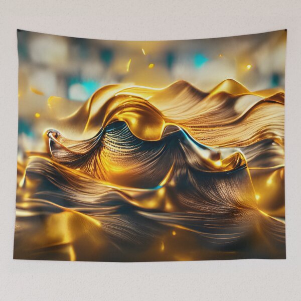 Item preview, Golden Waves designed and sold by AbstractlyArt.