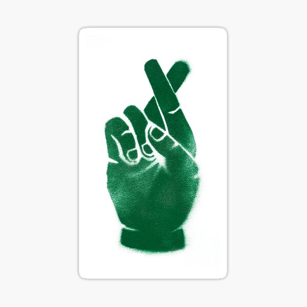 Fingers Crossed Sticker