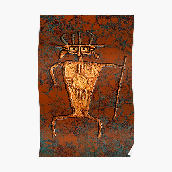Petroglyph Warrior Poster