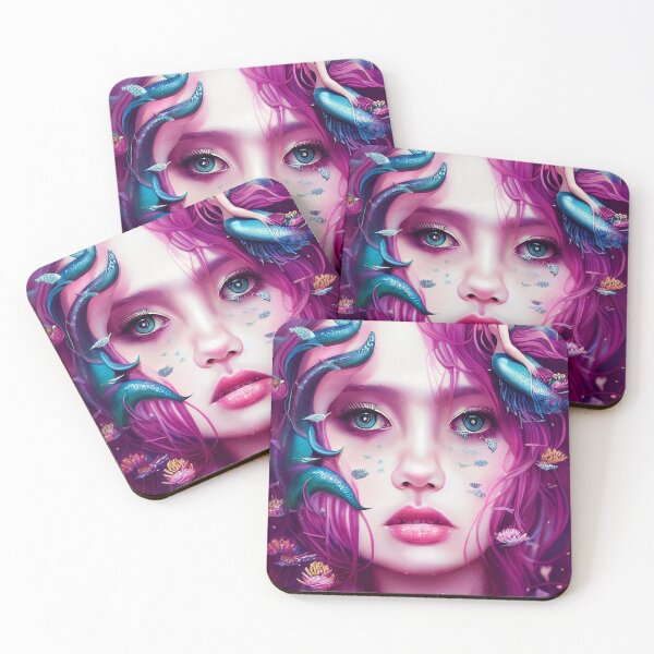 Artikelvorschau, Mädchen mit rosa Haaren entworfen und verkauft von AiMarsArt.