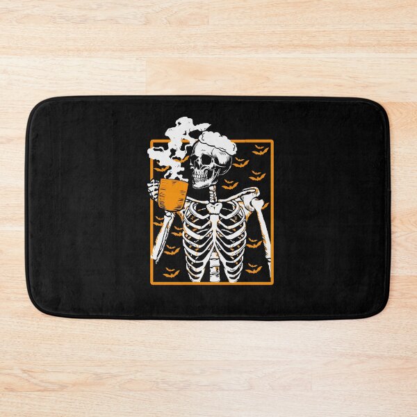 Item preview, Vintage Halloween Skeleton Pumpkin Spice Latte Syrup Creamer designed and sold by Cute Shark.
