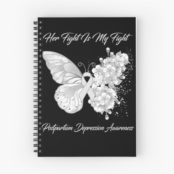 Item preview, Her Fight Is My Fight Postpartum Depression Awareness Butterfly Ribbon Gifts designed and sold by Adropine.
