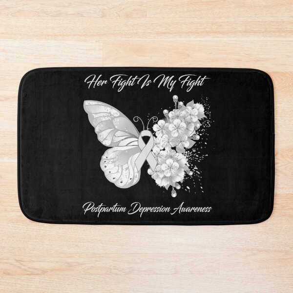 Item preview, Her Fight Is My Fight Postpartum Depression Awareness Butterfly Ribbon Gifts designed and sold by Adropine.
