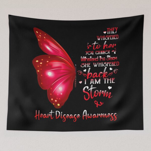 Item preview, She Whispered Back I Am The Storm Heart Disease Awareness Butterfly designed and sold by frechettee.