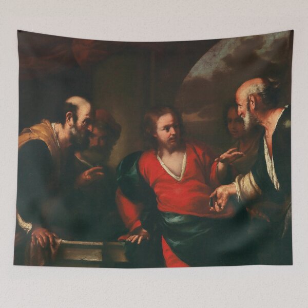Item preview, The Tribute Money | Bernardo Strozzi | 1637 Renaissance Gospel Biblical Art designed and sold by CJET.