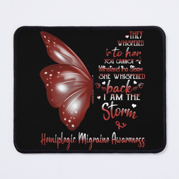 Item preview, She Whispered Back I Am The Storm Hemiplegic Migraine Awareness Butterfly designed and sold by frechettee.