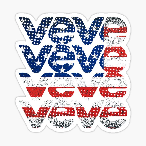 "Veve USA Stars and Stripes " Sticker for Sale by daftchunk Redbubble