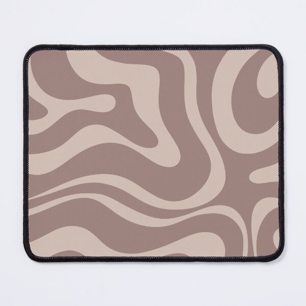 Item preview, Retro Modern Liquid Swirl Abstract Pattern Square in Cocoa Brown designed and sold by kierkegaard.