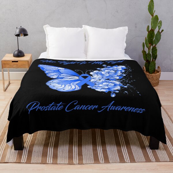 Item preview, Her Fight Is My Fight Prostate Cancer Awareness Butterfly Ribbon Gifts designed and sold by Adropine.