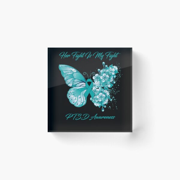 Item preview, Her Fight Is My Fight PTSD Awareness Butterfly Ribbon Gifts designed and sold by Adropine.