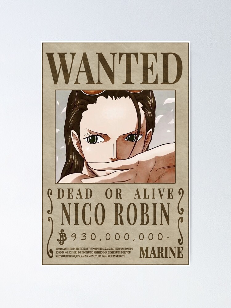 Robin Wanted Poster Post-Wano Updated Bounty Poster Posters sold by ...