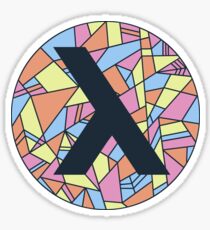 lambda - navy Sticker