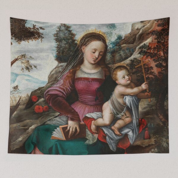 Item preview, The Virgin and Child in a Landscape | Daniel Froschl | 1610 Renaissance Gospel Biblical Art designed and sold by CJET.