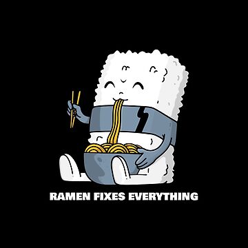 Artwork thumbnail, Ramen Fixes Everything Cute Design by HyprSociety
