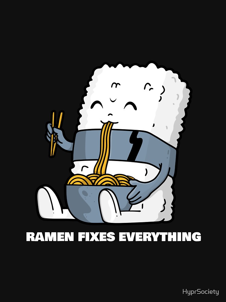Thumbnail 7 of 7, Classic T-Shirt, Ramen Fixes Everything Cute Design designed and sold by HyprSociety.