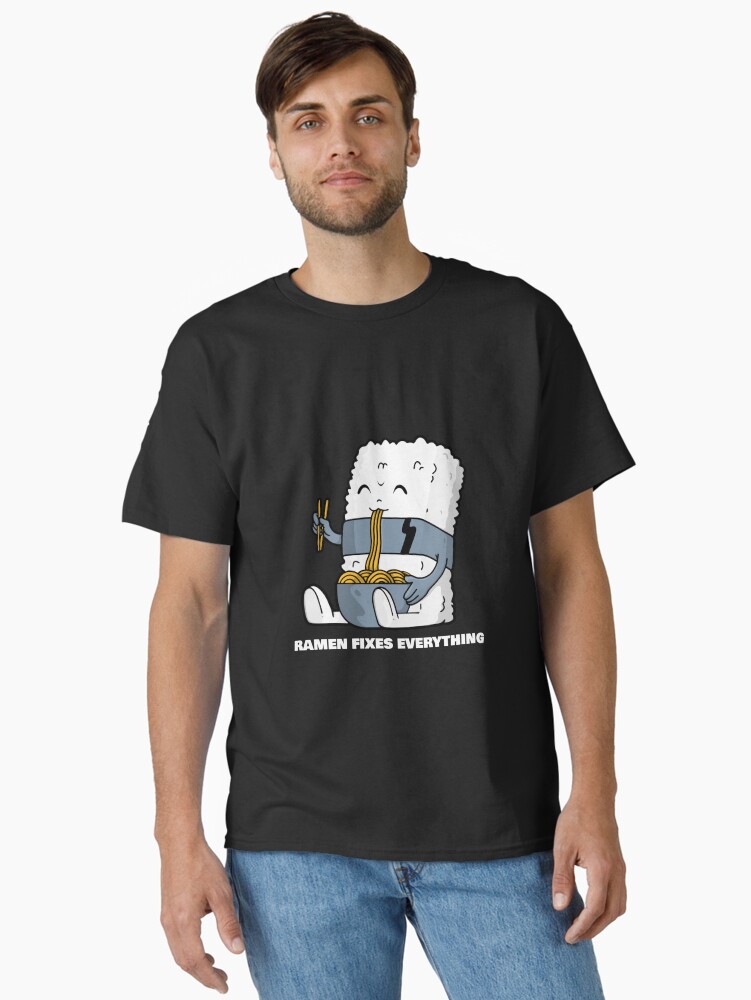 Thumbnail 1 of 7, Classic T-Shirt, Ramen Fixes Everything Cute Design designed and sold by HyprSociety.