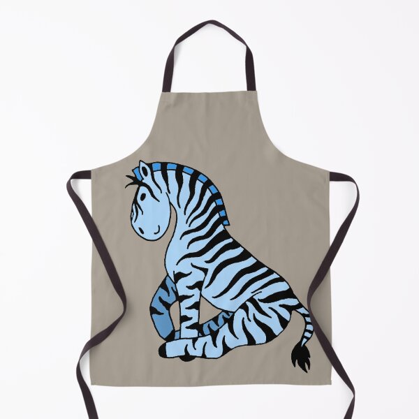 Item preview, Happy side sitting zebra blue designed and sold by MumWolf-Doodles.