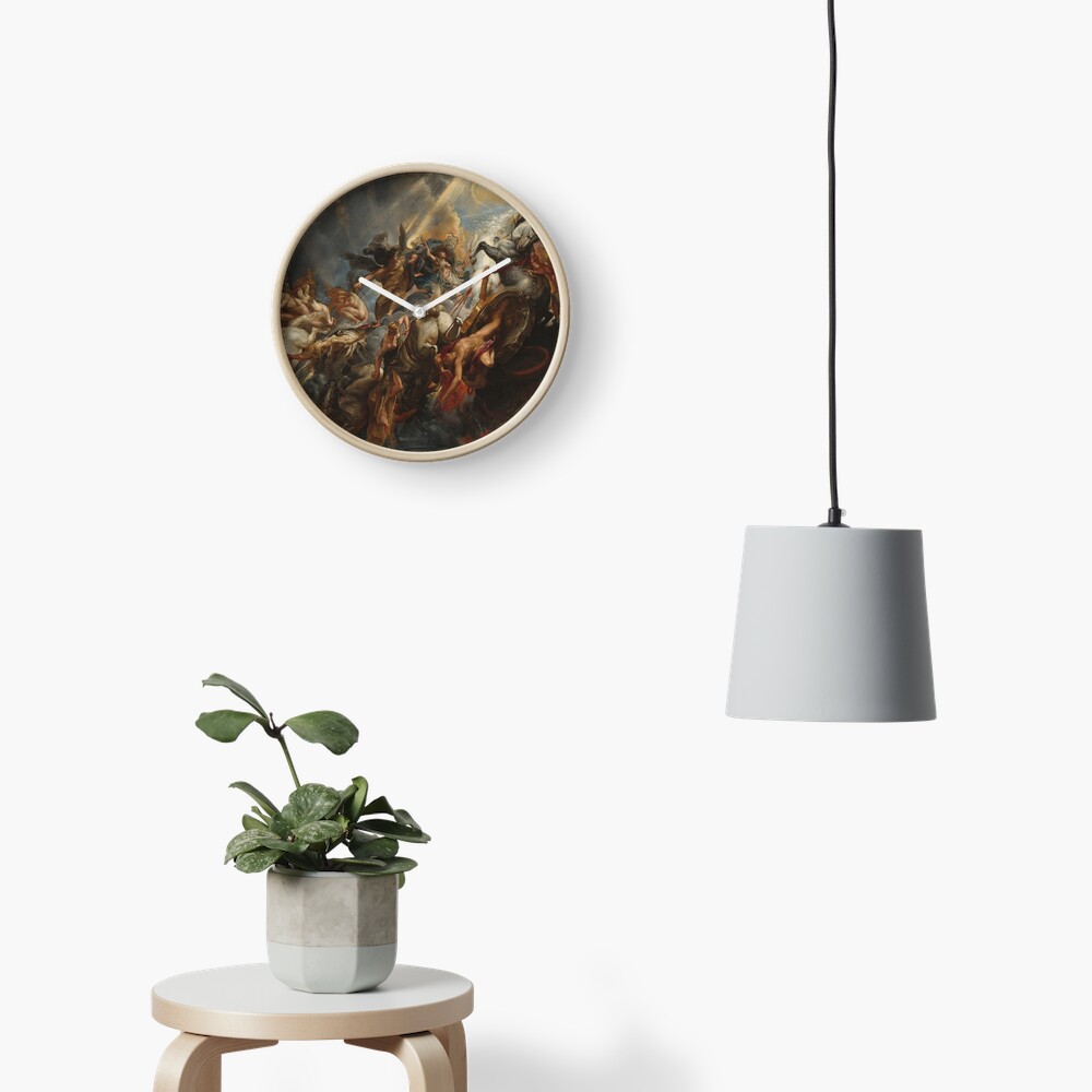 The Fall of Phaeton Oil Painting by Sir Peter Paul Rubens Clock