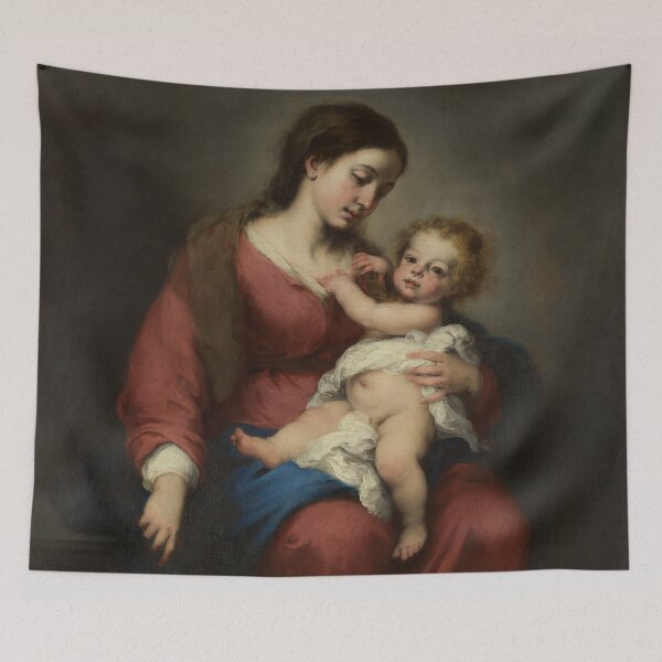 Item preview, Virgin and Child | Bartolome Esteban Murillo | 1670 Renaissance Gospel Biblical Art designed and sold by CJET.