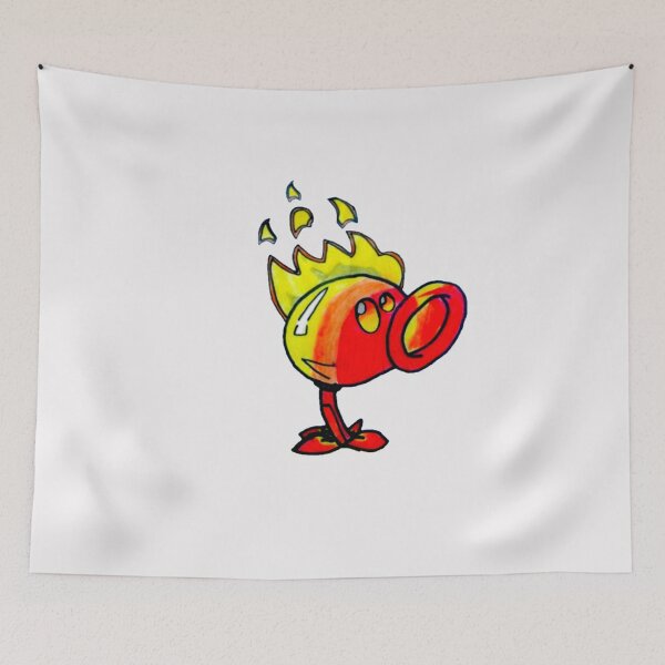 Item preview, Plants vs Zombies, orange and yellow color fire plant designed and sold by CraktmanShop.