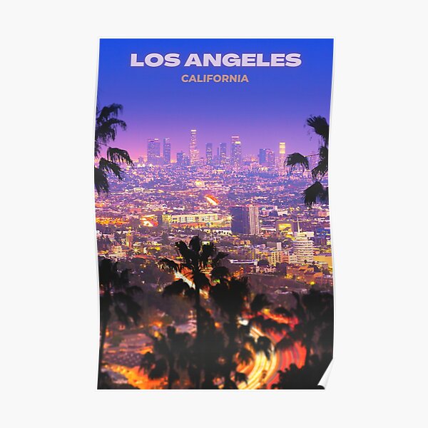 "Los Angeles California Travel Poster LA Tourism Poster Los Angeles