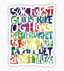 Søk først Guds rike Sticker
