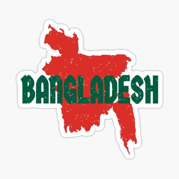 bangladesh-word-writing-and-map-sticker-for-sale-by-dezanli-redbubble