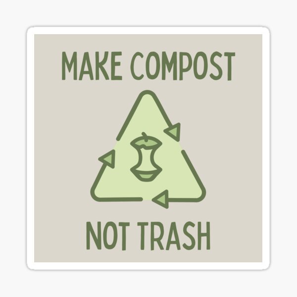 Compost Stickers  1.1 Round Pre-Printed