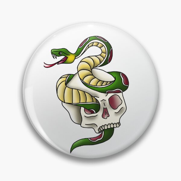 Item preview, Scull and snake designed and sold by Goldii.