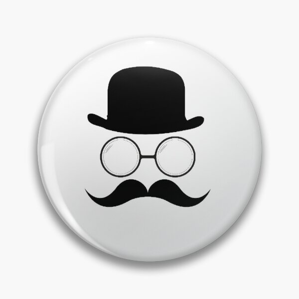 Item preview, hat,glass,mustache classic sticker designed and sold by Nafeesdesign.
