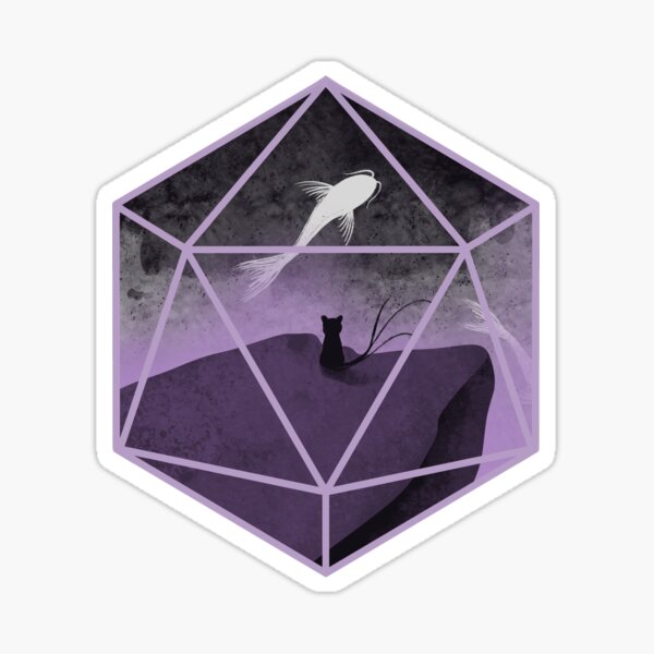 Cat & Koi D20 Sticker