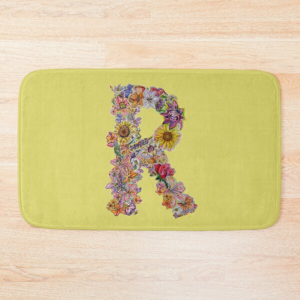 Item preview, R Floral Initial designed and sold by Lenaartist.