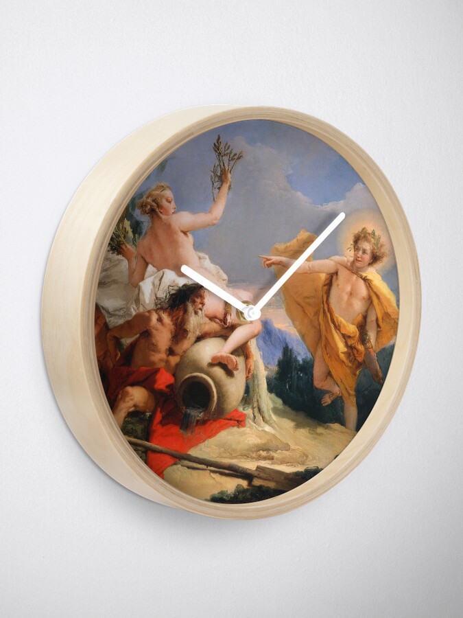 Alternate view of Oil Painting Apollo Pursuing Daphne by Giovanni Battista Tiepolo Clock