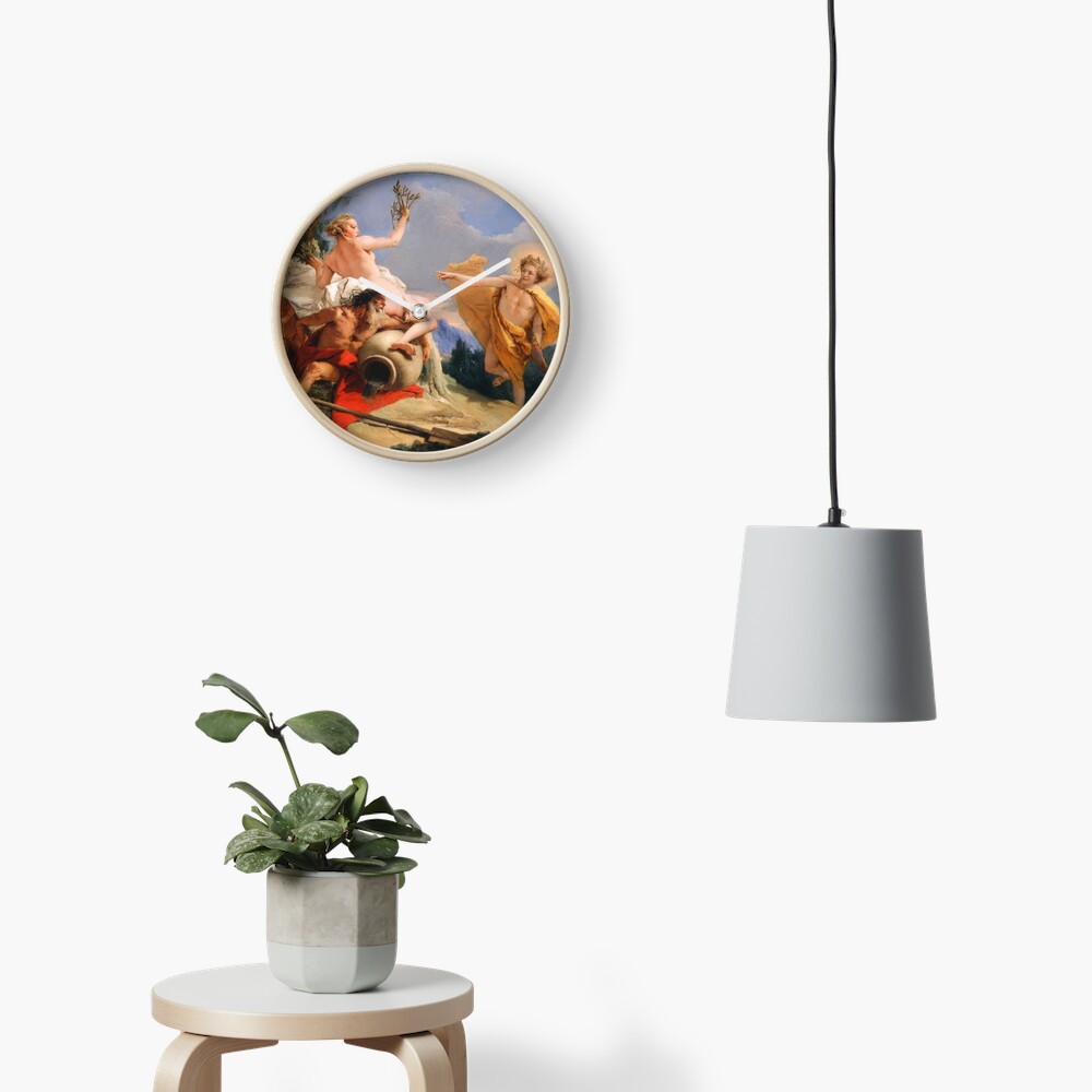 Oil Painting Apollo Pursuing Daphne by Giovanni Battista Tiepolo Clock