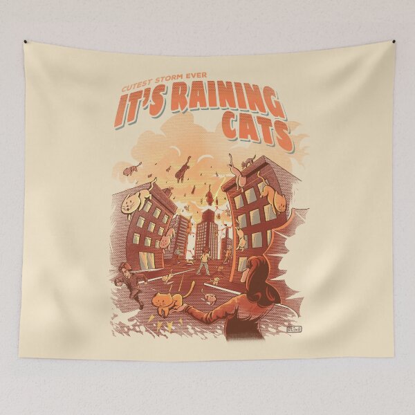 Item preview, It's Raining Cats (bright colors) designed and sold by RafaelLima7.